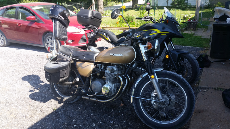 The two siblings side by side